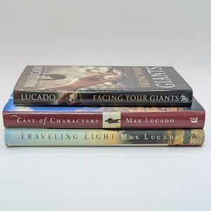 Max Lucado Book Lot Traveling Light Facing Your Giants Cast Of Characters